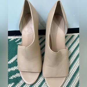 Vince>Percey suede d’orsay nude woven heel-Used
